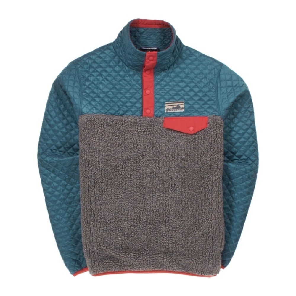 Patagonia Women's Mixed Snap-T® Pullover Jacket Crater Blue Rare Size Large